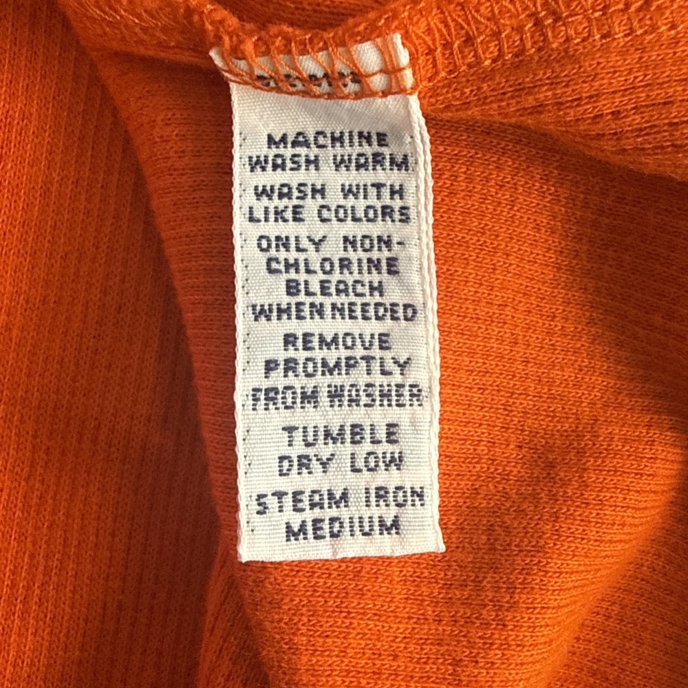 VTG Polo Sport Ralph Lauren Long Sleeve Polo/Rugby Shirt Orange Size‎ Medium - Picture 6 of 7